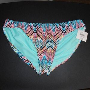 NWT OP Bikini Bottoms – XL – Bright Aztec Tribal Print Swimwear